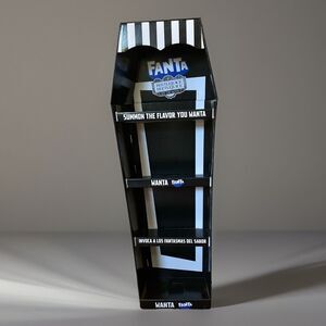 Fanta Beetlejuice Movie Coffin Display Rack – Rare Retail Promo Shelf Stand